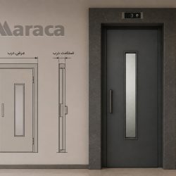 ابعاد درب لولایی آسانسور